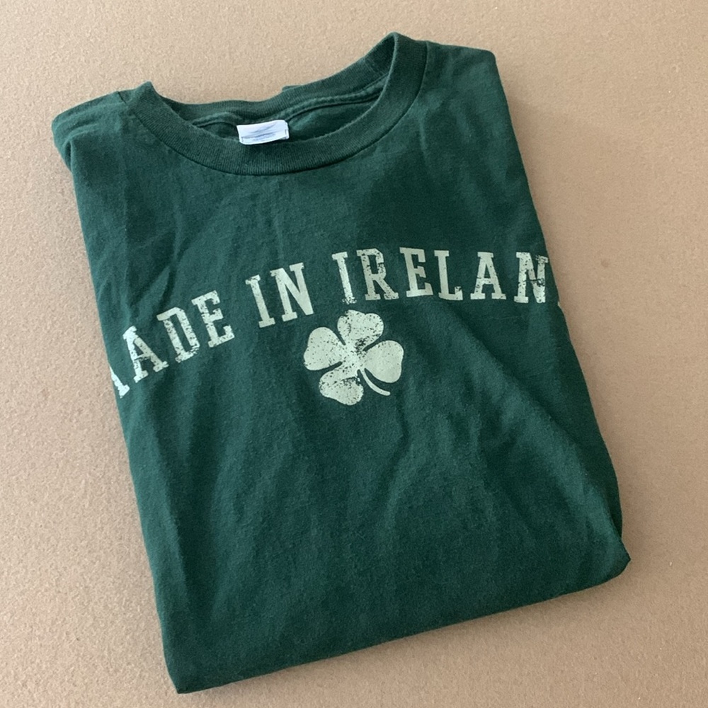 ‘Made In Ireland’ Men’s Green T-Shirt - Size L